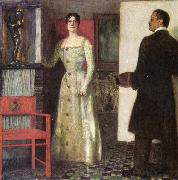 Franz von Stuck Selbstportrat des Malers und seiner Frau im Atelier Germany oil painting artist